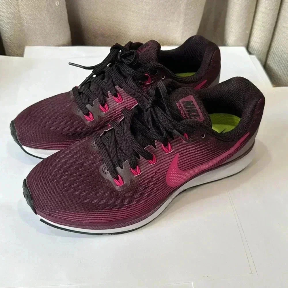 Nike Zoom Pegasus 34 Pink Purple Wine sneakers size 7.5